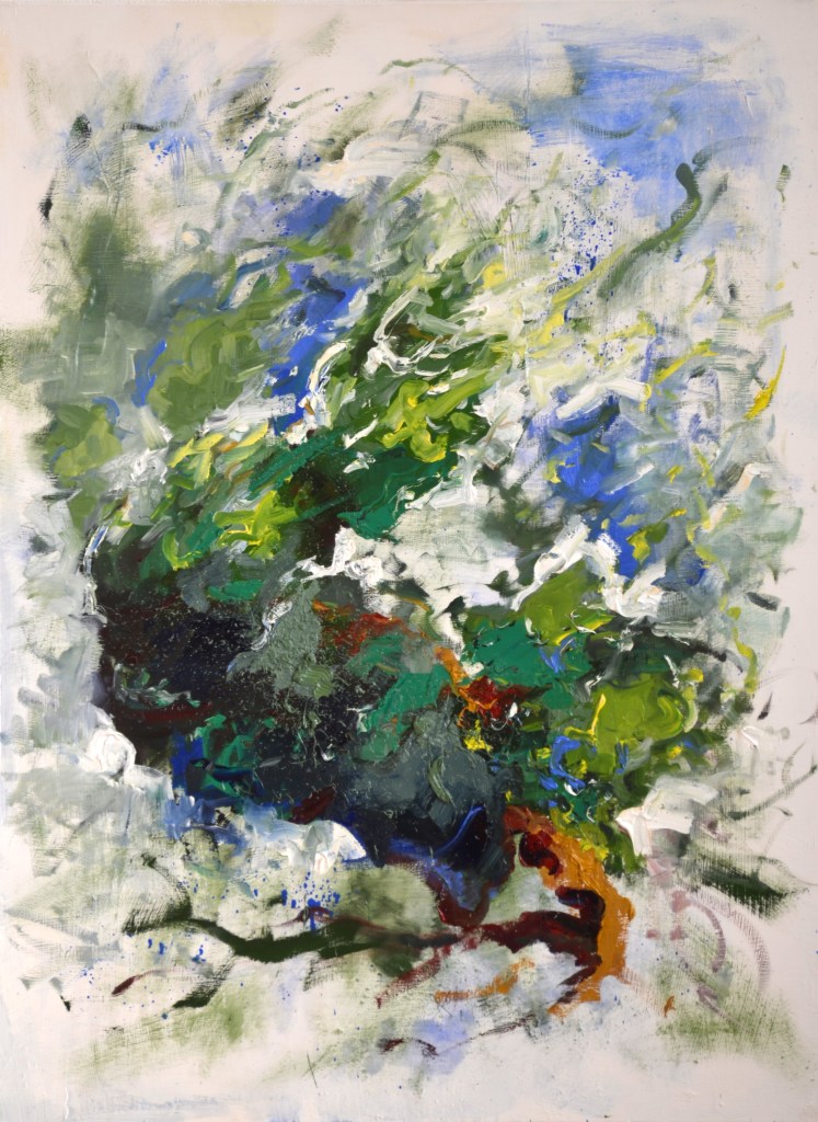 L'écume des oliviers, 
Huile sur toile, 
81 x 60 cm, 
Collection particulière, 2025
Paul de Chatelperron